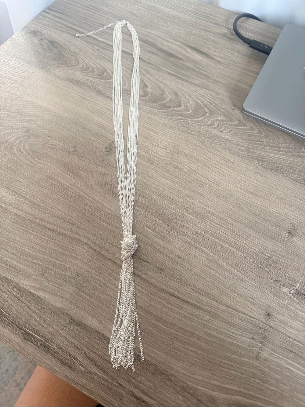 Delicate Ivory Multi-Strand Knot Necklace
